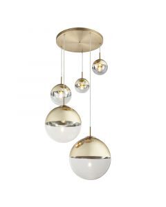 Goldene design Pendelleuchte Glas, Novia
