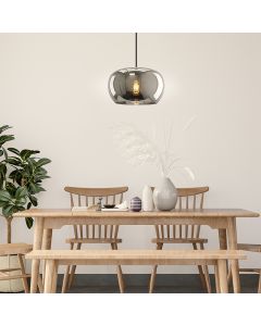 Design Pendelleuchte Esszimmer Grau, Vidro