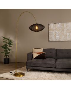 Schwarze Stehlampe Modern, Corina, mit Schalter