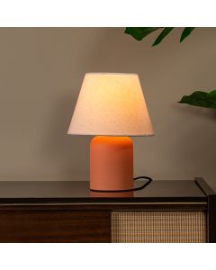 Keramik Tischleuchte Orange, Macia, mit Schalter