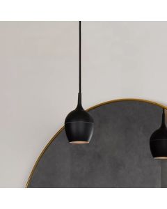 Schwarze Pendelleuchte Badezimmer Modern, Preston, IP44
