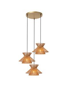 Rattan Pendelleuchte Braun, Tasman