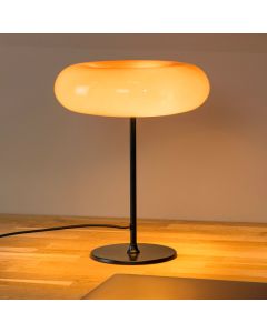Orangene Tischleuchte Retro, Sentino, mit Schalter