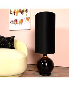 Schwarze Stehlampe Retro, Esterad, mit Schalter
