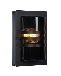 Schwarze Außenleuchte Modern, Privas, IP44