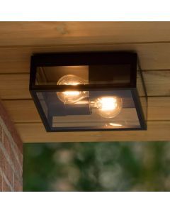 Schwarze Deckenlampe Modern, Dukan, IP65