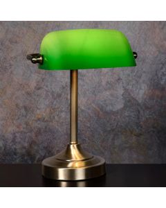 Grüne Bankerlampe Antik, Banker, mit Schalter