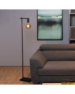 Schwarze Stehlampe Modern, Leanne, mit Schalter