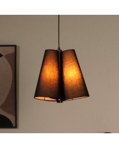 Schwarze Pendelleuchte Stoff, Gregory