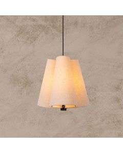 Beige Pendelleuchte Stoff, Gregory