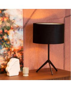 Schwarze Tischleuchte Modern, Tondo, mit Schalter