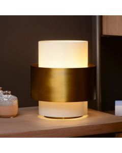 Goldene Tischleuchte Antik, Firmin, mit Schalter