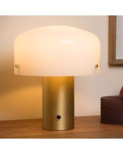 Goldene Tischleuchte Landhaus, Timon, mit Schalter
