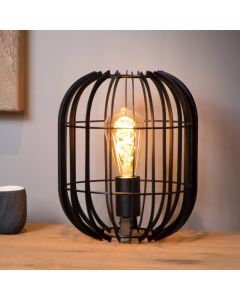 Schwarze Tischleuchte Modern, Reda, mit Schalter