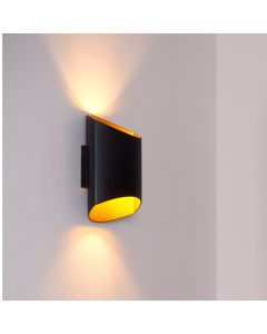 Schwarze Up down Wandleuchte Modern, Diletta