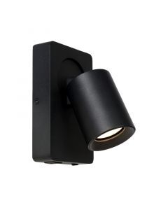 Schwarze Wandstrahler Modern, Nigel, mit Schalter
