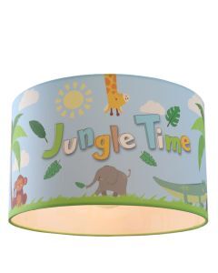 Stoff Kinderzimmer Deckenleuchte Blau, Jungle Time