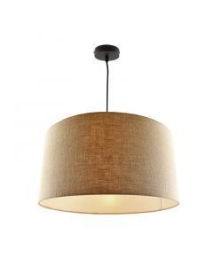 Pendelleuchte Urvin, Leinenstoff, 40 cm