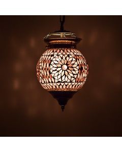 Lila Mosaik Pendelleuchte Orientalisch, Nisrin