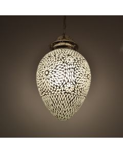 Weiße Mosaik Pendelleuchte Orientalisch, Isa