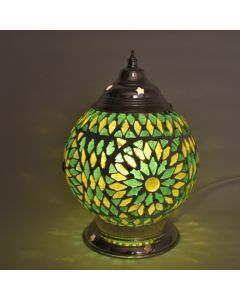 Grüne Mosaik Tischleuchte Orientalisch, Sabri