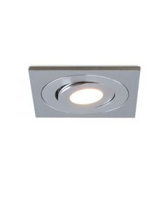 Rona eckige schwenkbare Veranda inbouwspot, IP44, dimbar, Chrom