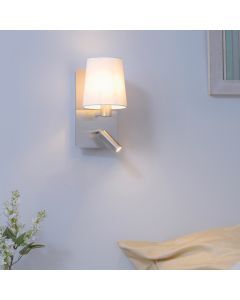 Nickel Wandleuchte Design, Soro, 40W, 3000K LED, mit Schalter