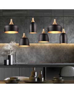Schwarze Pendelleuchte Modern, Declan