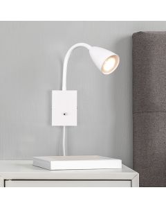 Weiße Wandleuchte Modern, Joanne, mit Schalter