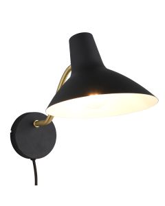 Schwarze Wandleuchte Antik, Merit