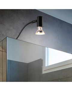 Schwarze Wandleuchte Badezimmer Modern, Martika, IP44