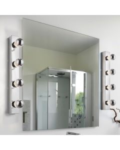 Chrom Wandleuchte Badezimmer Modern, Rinaldo, IP44