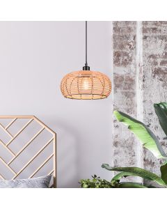 Rattan Pendelleuchte Braun, Nesrine