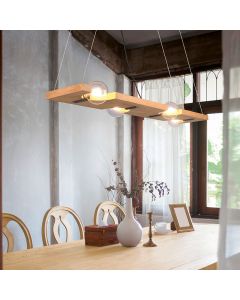 Holz Pendelleuchte Braun, Dyonne