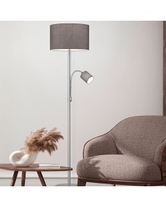 Graue Stehlampe Modern, Ledbury, mit Schalter