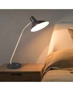 Schwarze Schreibtischlampe Antik, Merit