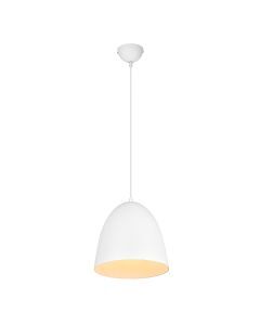 Weiße Pendelleuchte Halbkugel Modern, Ingmar