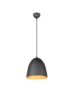 Schwarze Pendelleuchte Halbkugel Modern, Ingmar