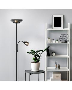Schwarze Stehlampe Modern, Larry, mit Schalter