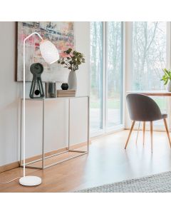 Weiße Stehlampe Modern, Delana, mit Schalter