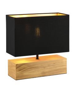 Holz Tischleuchte Braun, Job, mit Schalter