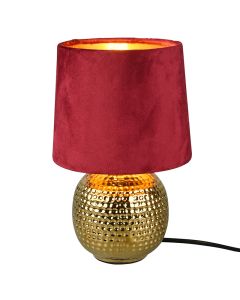 Keramik Tischleuchte Gold, Jorre, mit Schalter