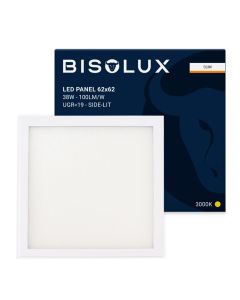 Bisolux LED Panel 62x62 - 38W - 3000K - UGR<19 - Side-lit