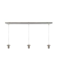 Aluminium Pendelleuchte ohne Schirm Chrom, Rika
