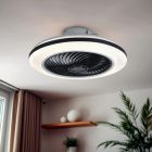 Moderne Deckenventilator Schwarz, Hale, 40W, 3000K LED, mit Fernbedienung