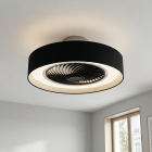 Moderne Deckenventilator Schwarz, Huub, 40W, 3000K LED, mit Fernbedienung