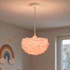 Stoff Pendelleuchte Rosa, Suzie