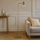 Moderne Stehlampe Messing, Carlos, mit Schalter