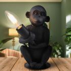 Moderne Affenlampe Schwarz, Monkey, mit Schalter