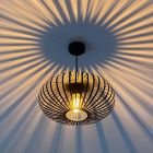 Industrielle Pendelleuchte Lieve, schwarz, Metall